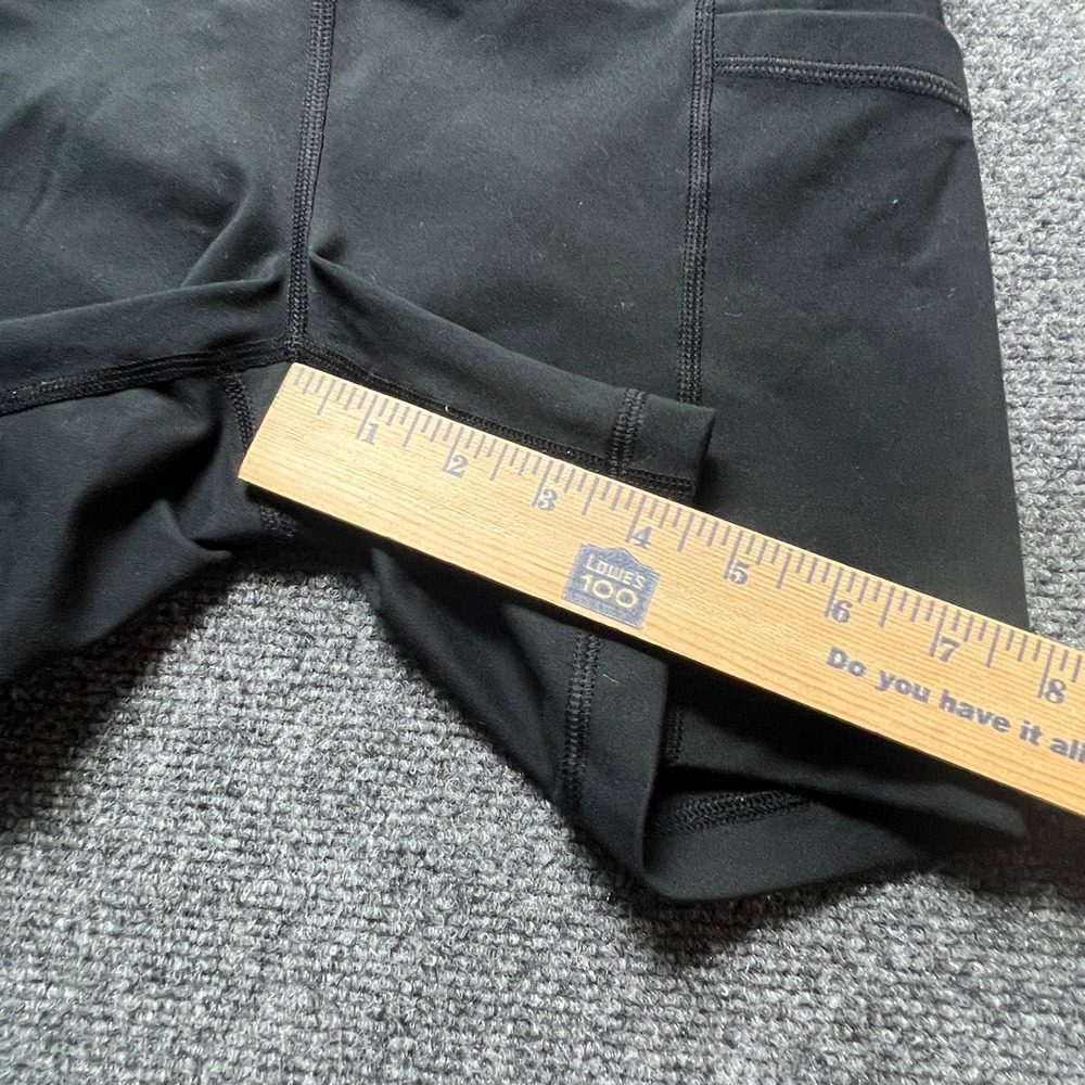 Yogalicious Lux Black High Waisted Biker Shorts with Side Pockets Size Small - Picture 3 of 8